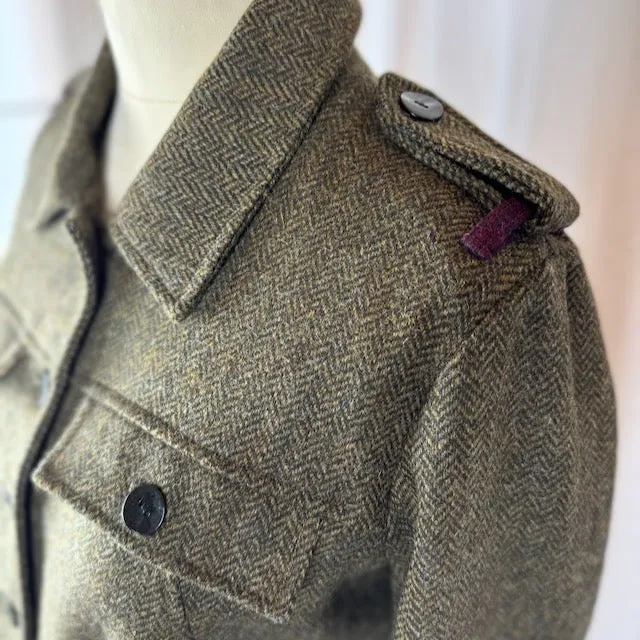 Amelia Bomber Jacket - Shetland Tweed Herringbone