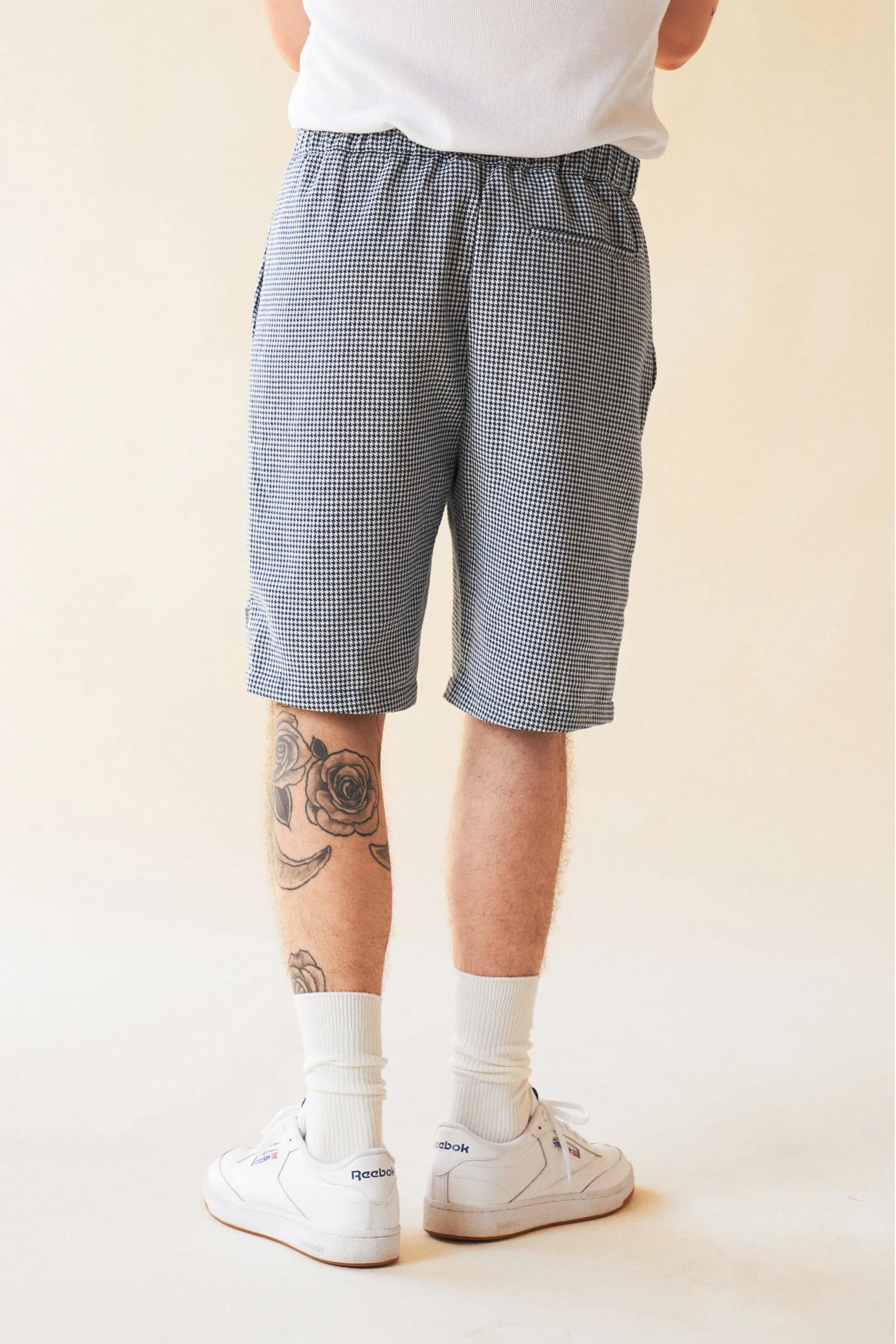 ATLANTIC DOGTOOTH LINEN SHORTS