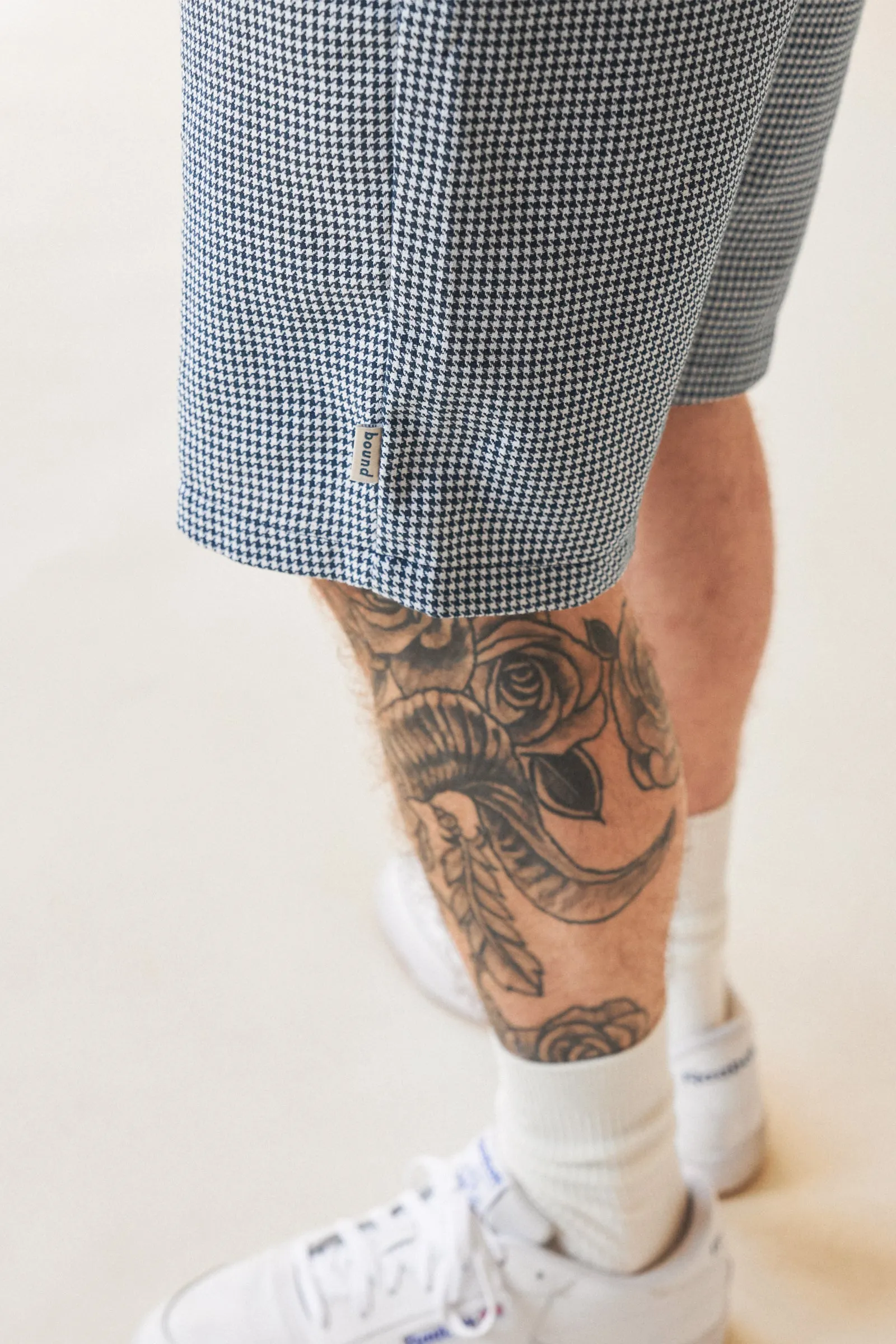 ATLANTIC DOGTOOTH LINEN SHORTS