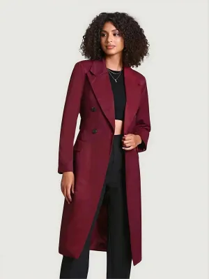 Avec Les Filles Stretch Cotton Belted Trench Coat