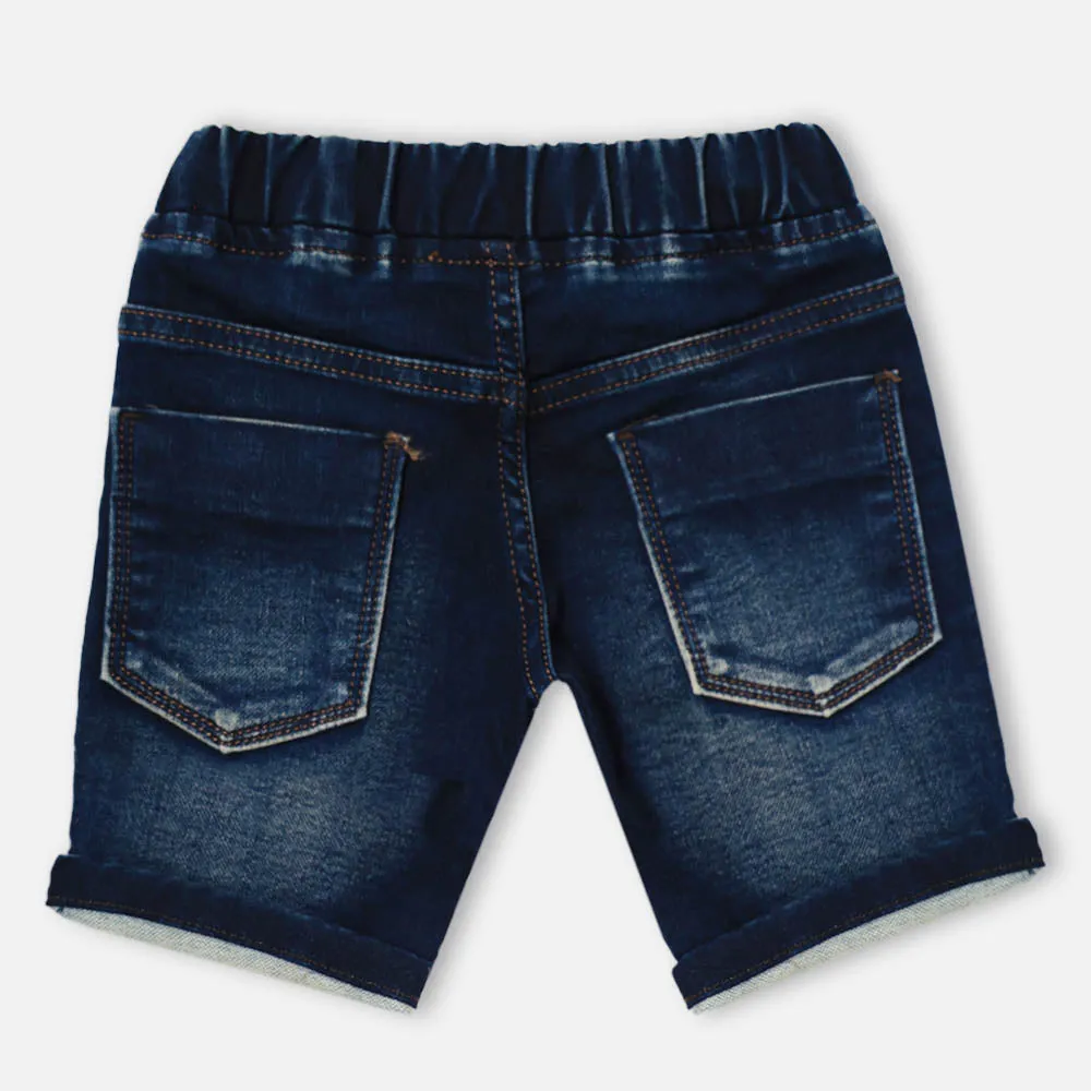 Blue Denim Bermuda Shorts