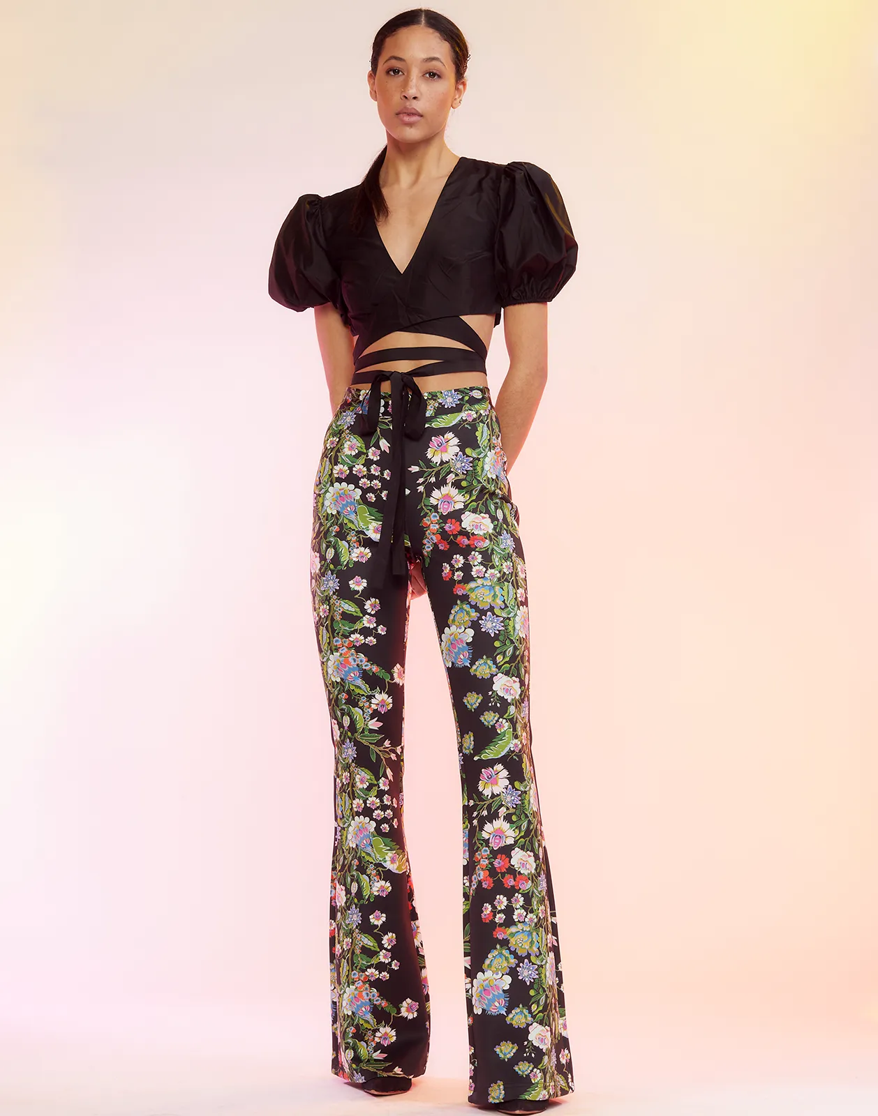 Bonded Fit and Flare Pants