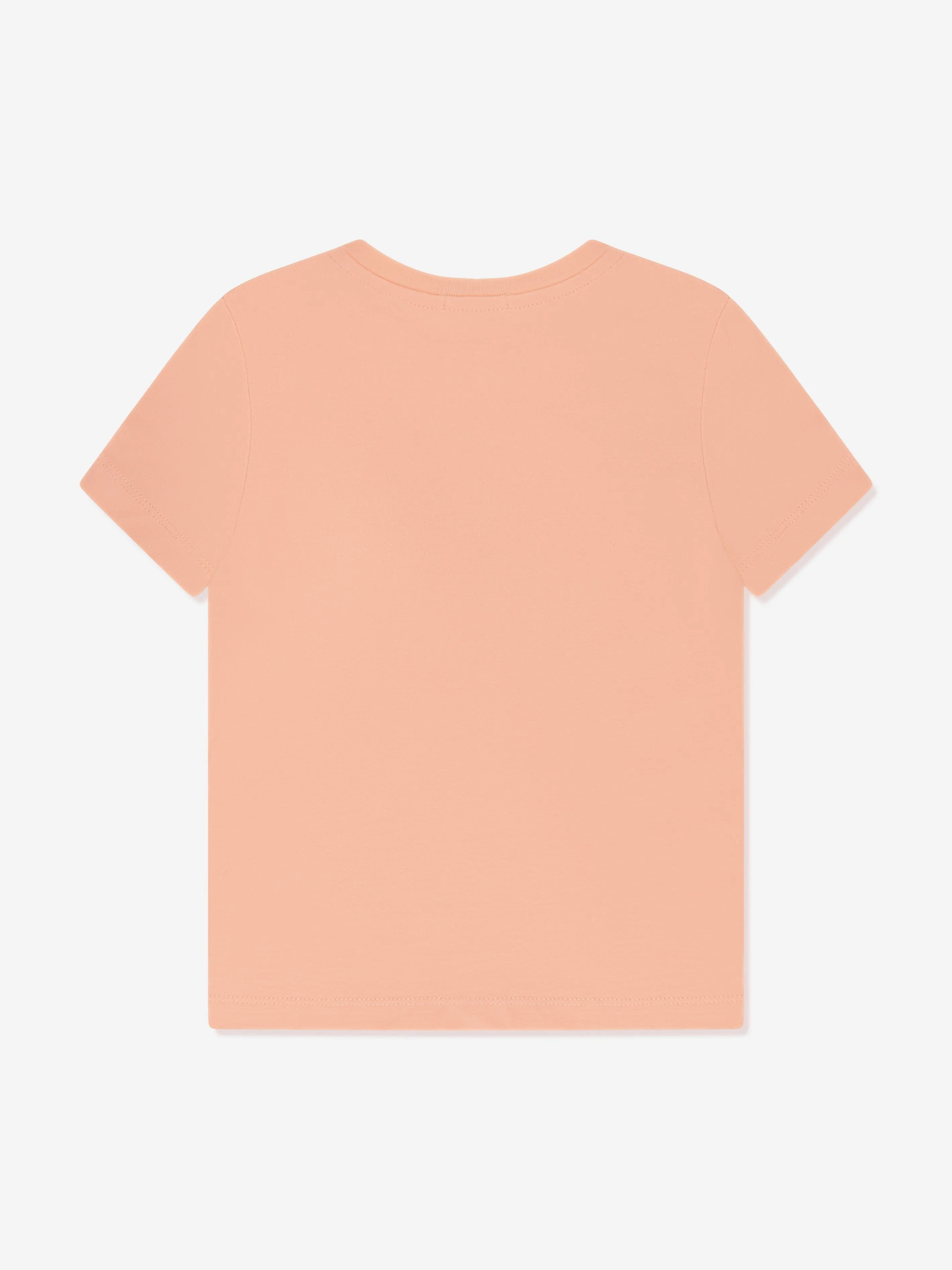 Calvin Klein Kids Monogram Logo T-Shirt in Peach