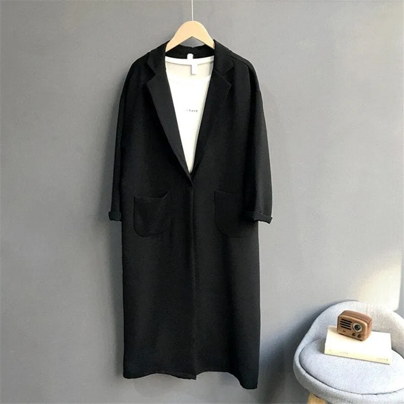 Casual Long Sleeve Trench Coat