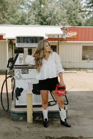 Cello Black Denim Boyfriend Shorts