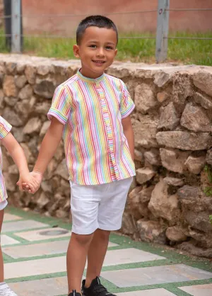 CLEARANCE SALE - Rochy SS24 - Boys Multi Coloured Shorts & Shirt Set