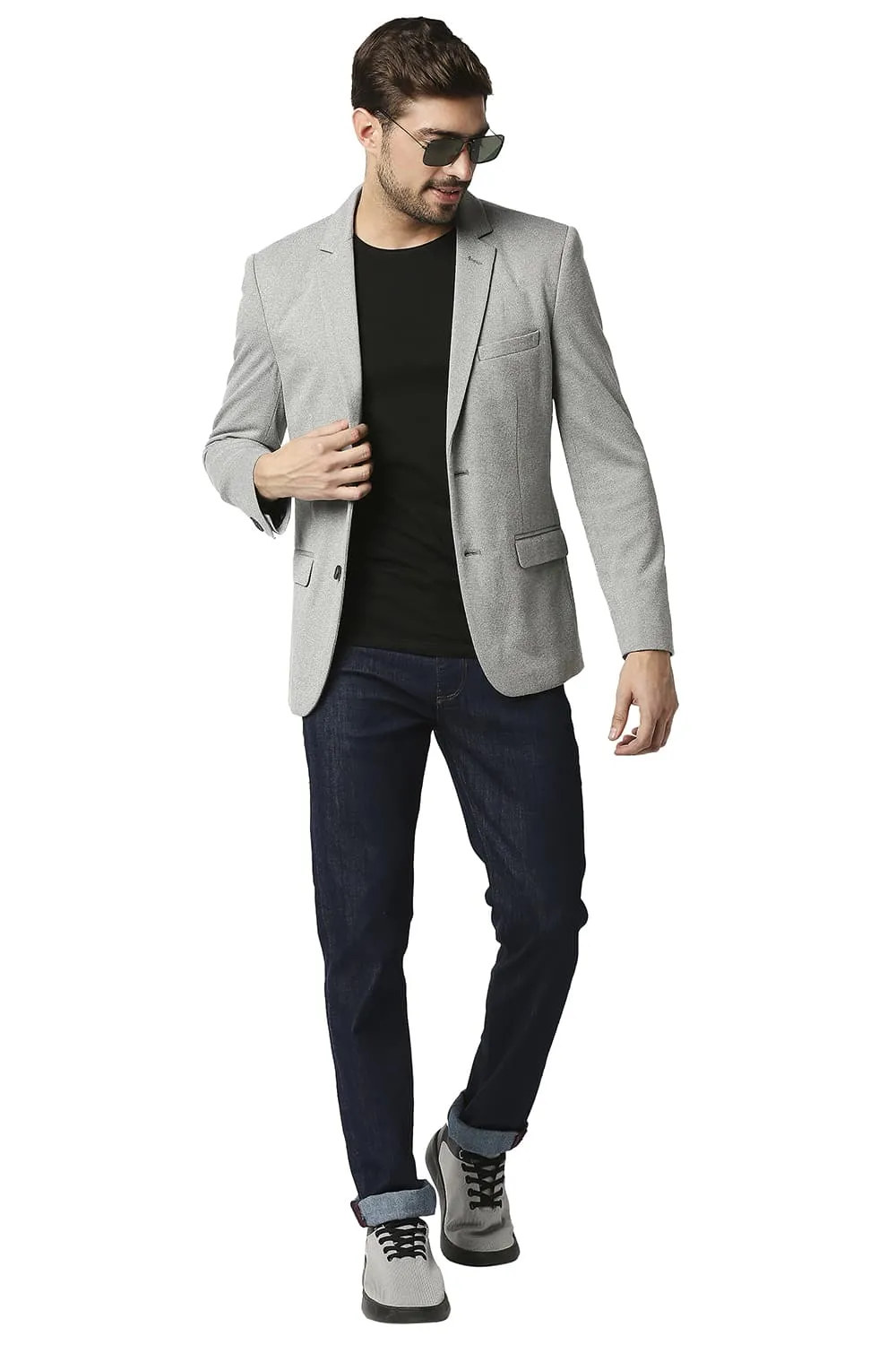 Comfort Fit Broken Twill Knit Blazers