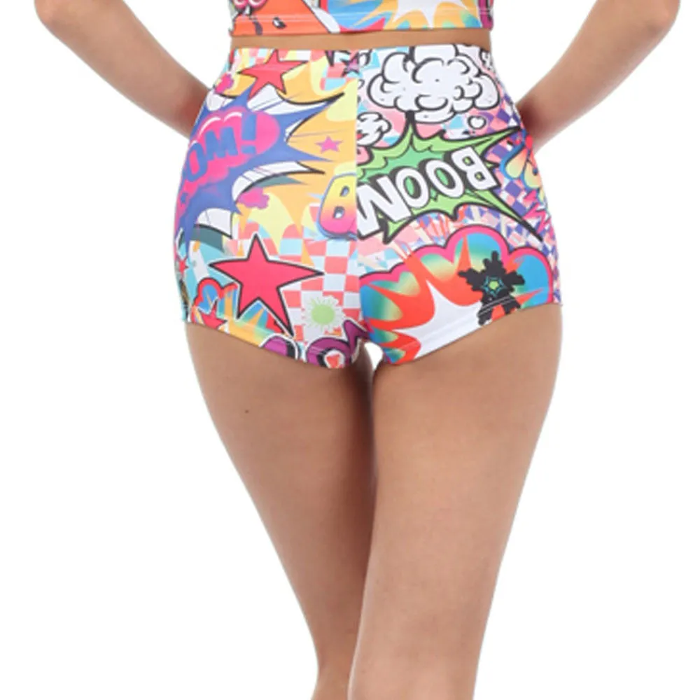 Comic High Waisted Shorts