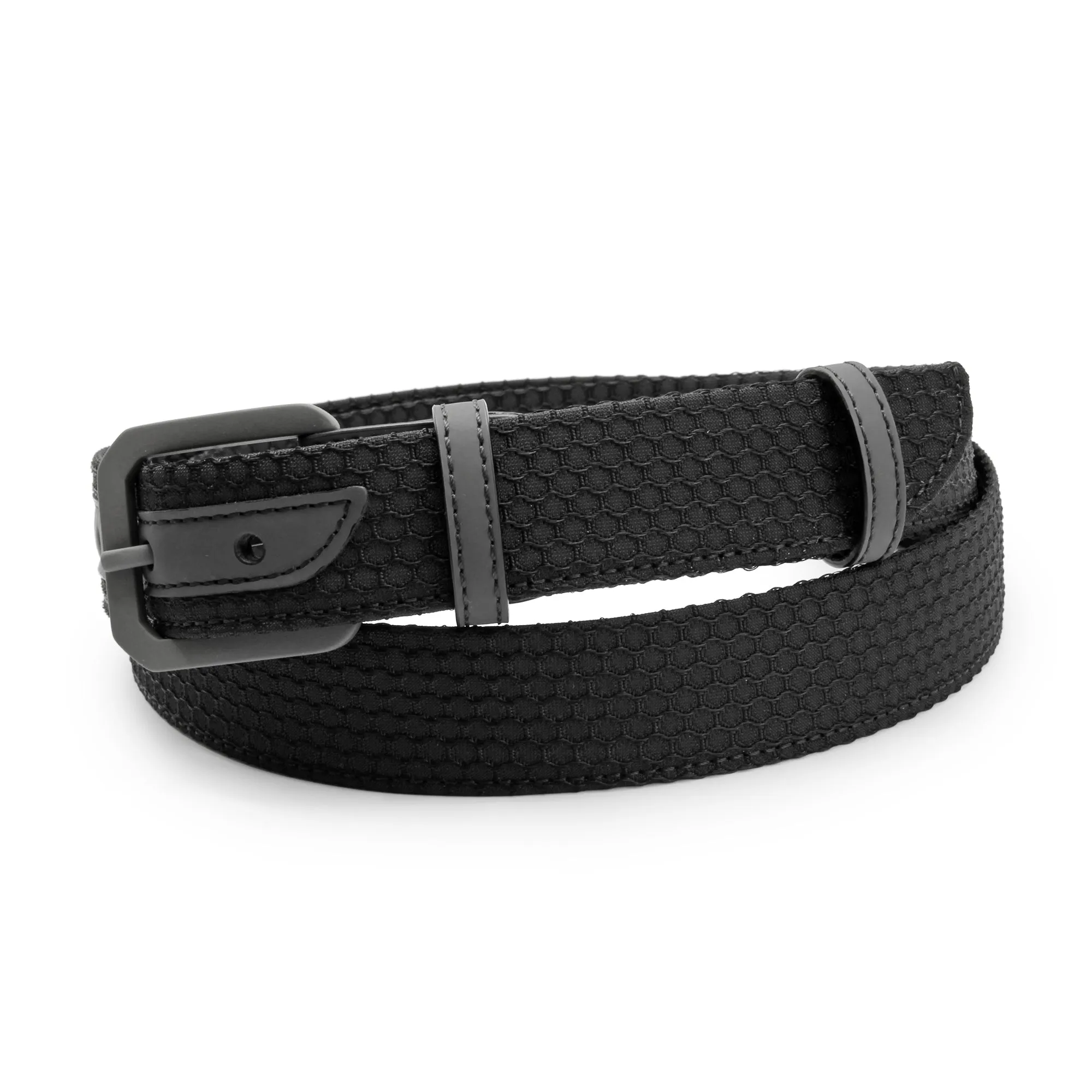 Coppola Black Honeycomb Performance Contrast Prong Belt