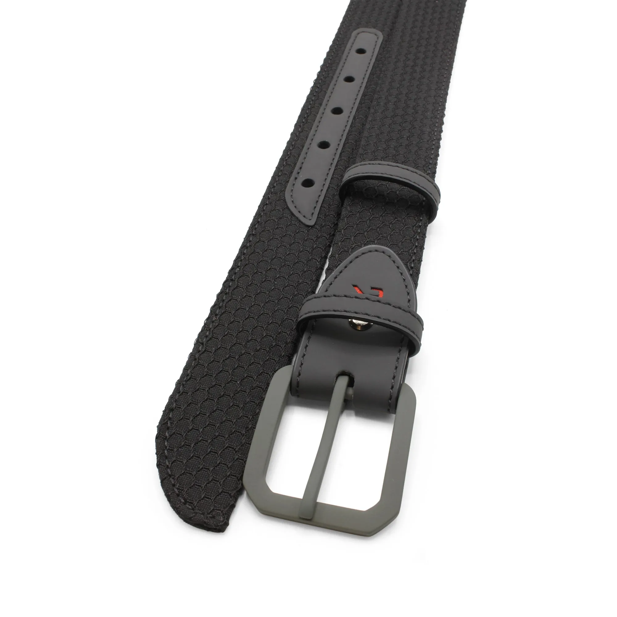 Coppola Black Honeycomb Performance Contrast Prong Belt