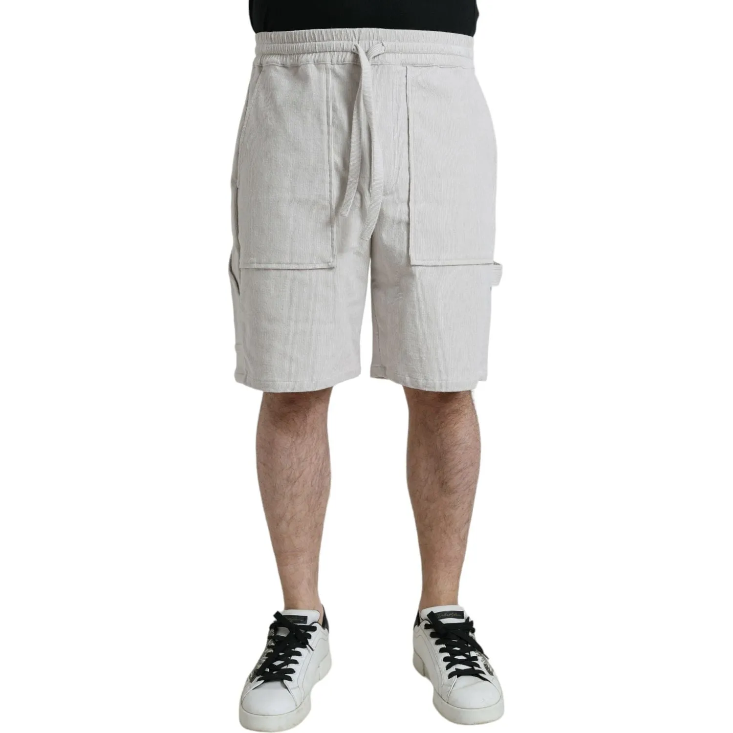 Dolce & Gabbana Beige Cotton Corduroy Men's Bermuda Shorts