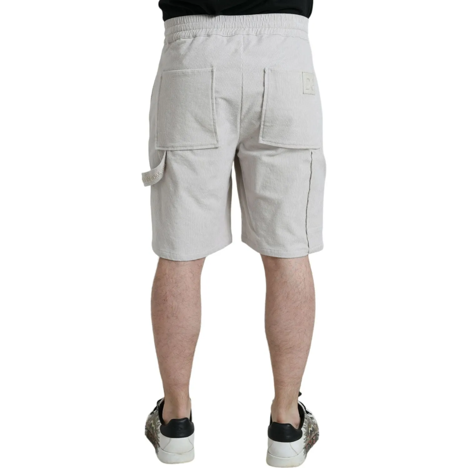 Dolce & Gabbana Beige Cotton Corduroy Men's Bermuda Shorts