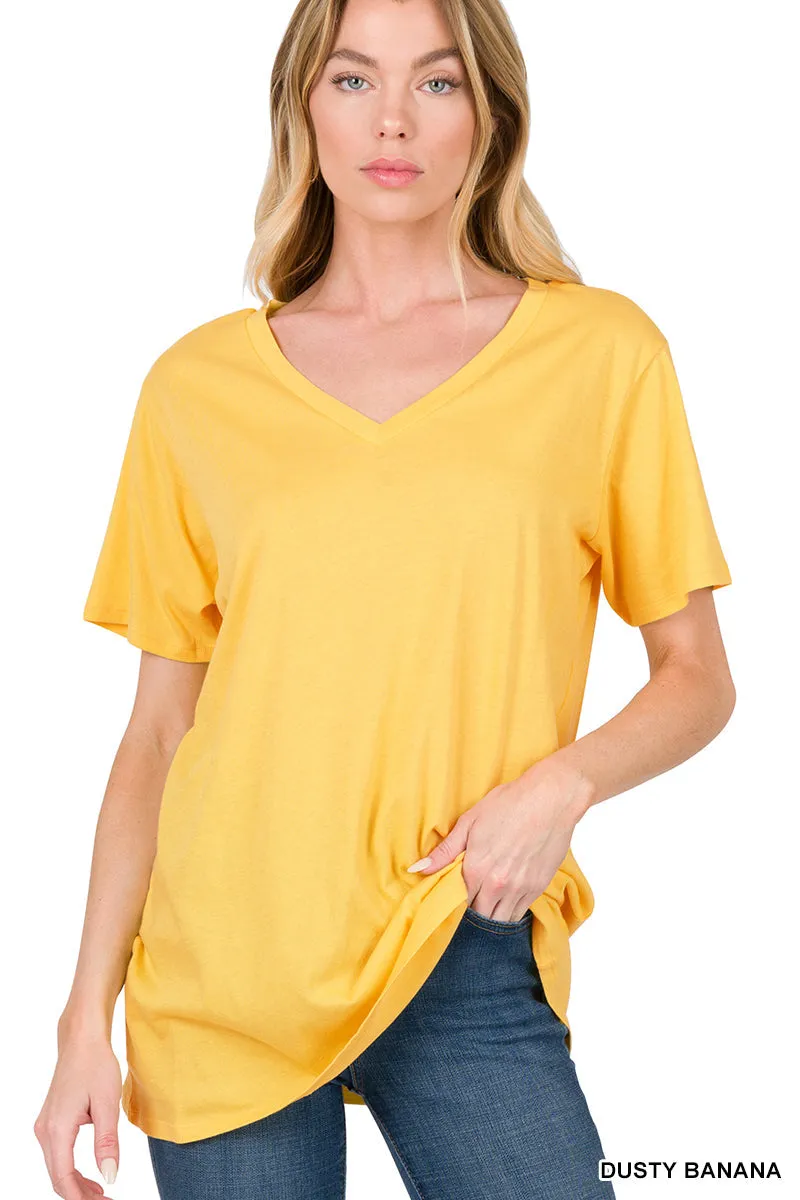 Dusty Banana Better Than Basic Boyfriend Tee V-Neck