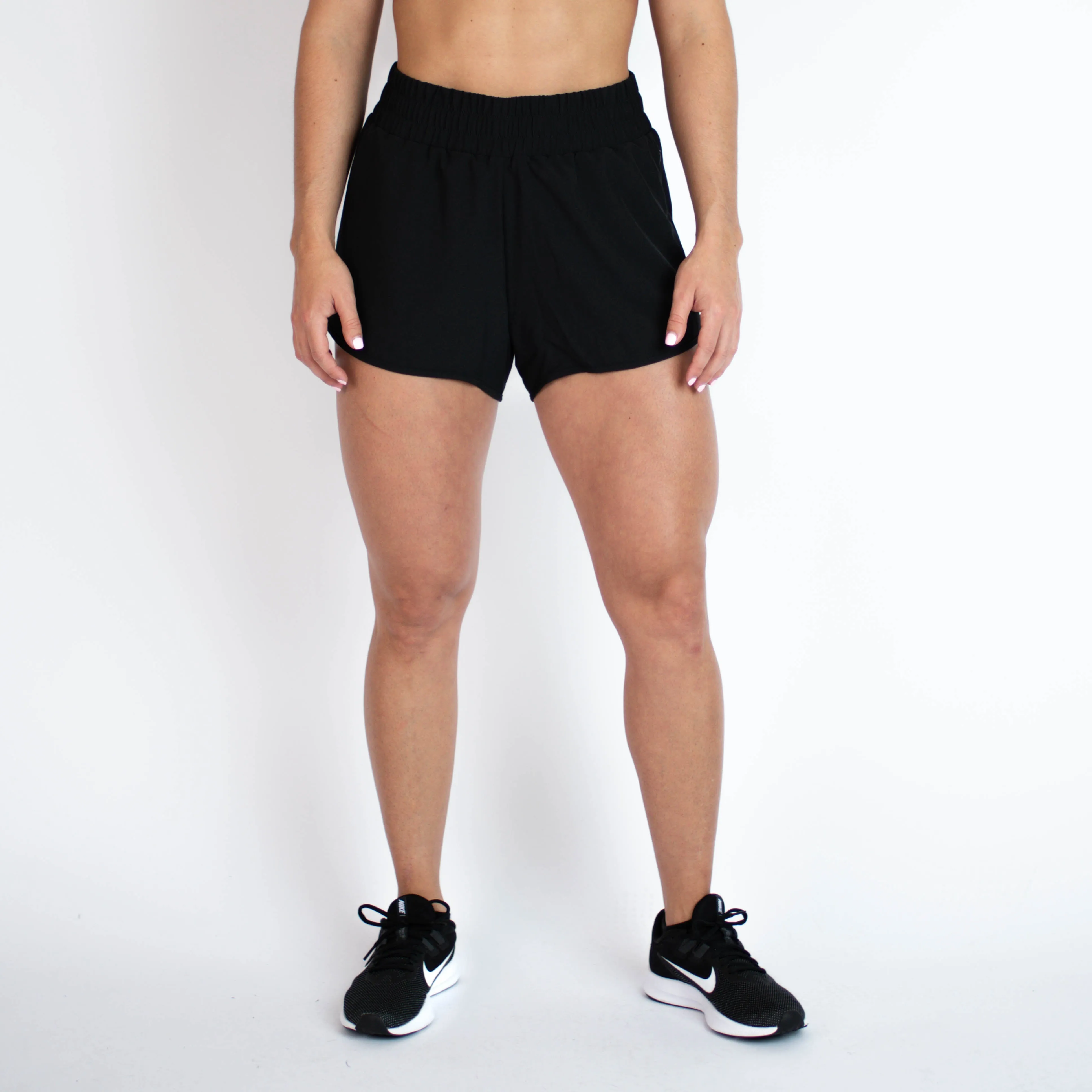 FLEO Keep Up High Rise Shorts - Black