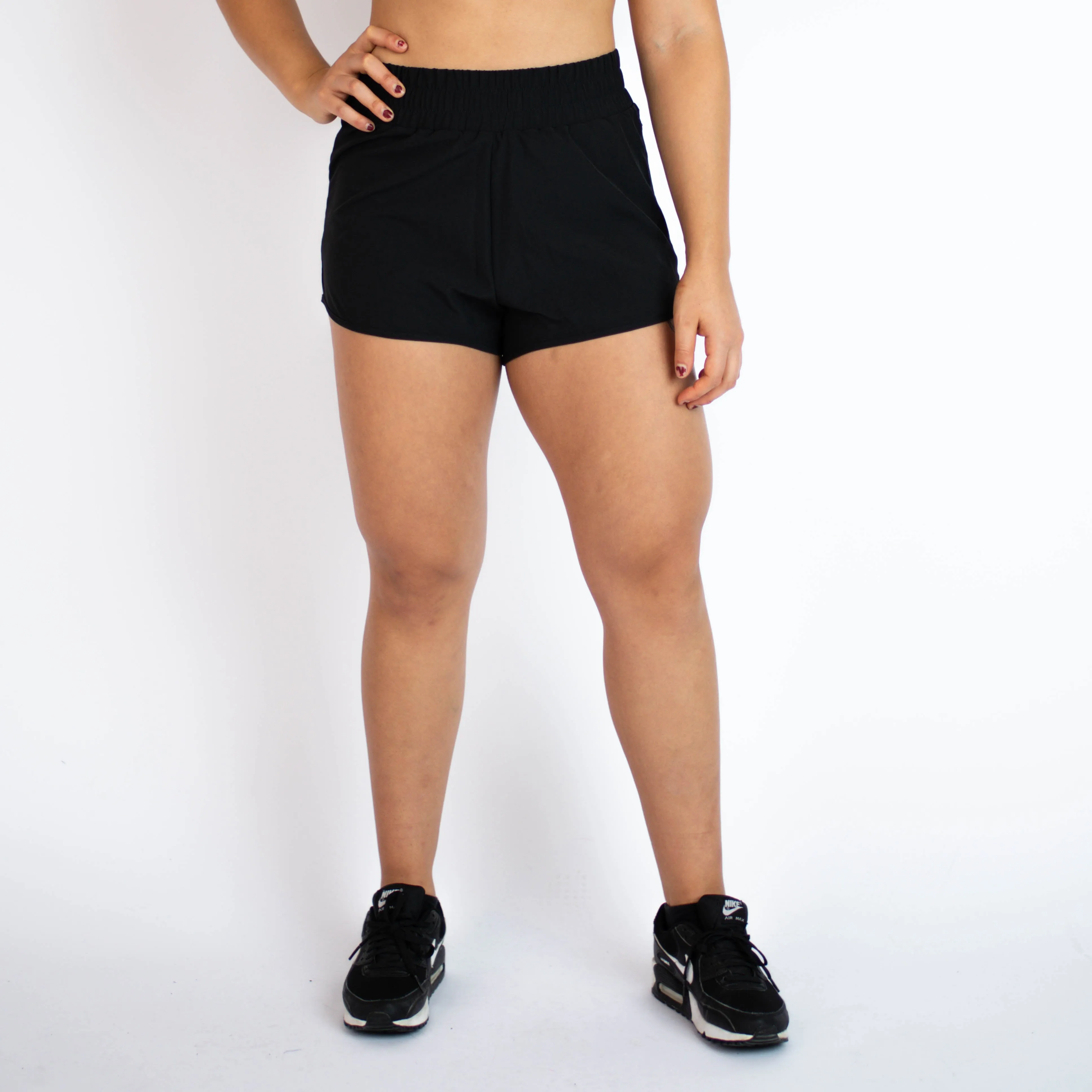 FLEO Keep Up High Rise Shorts - Black