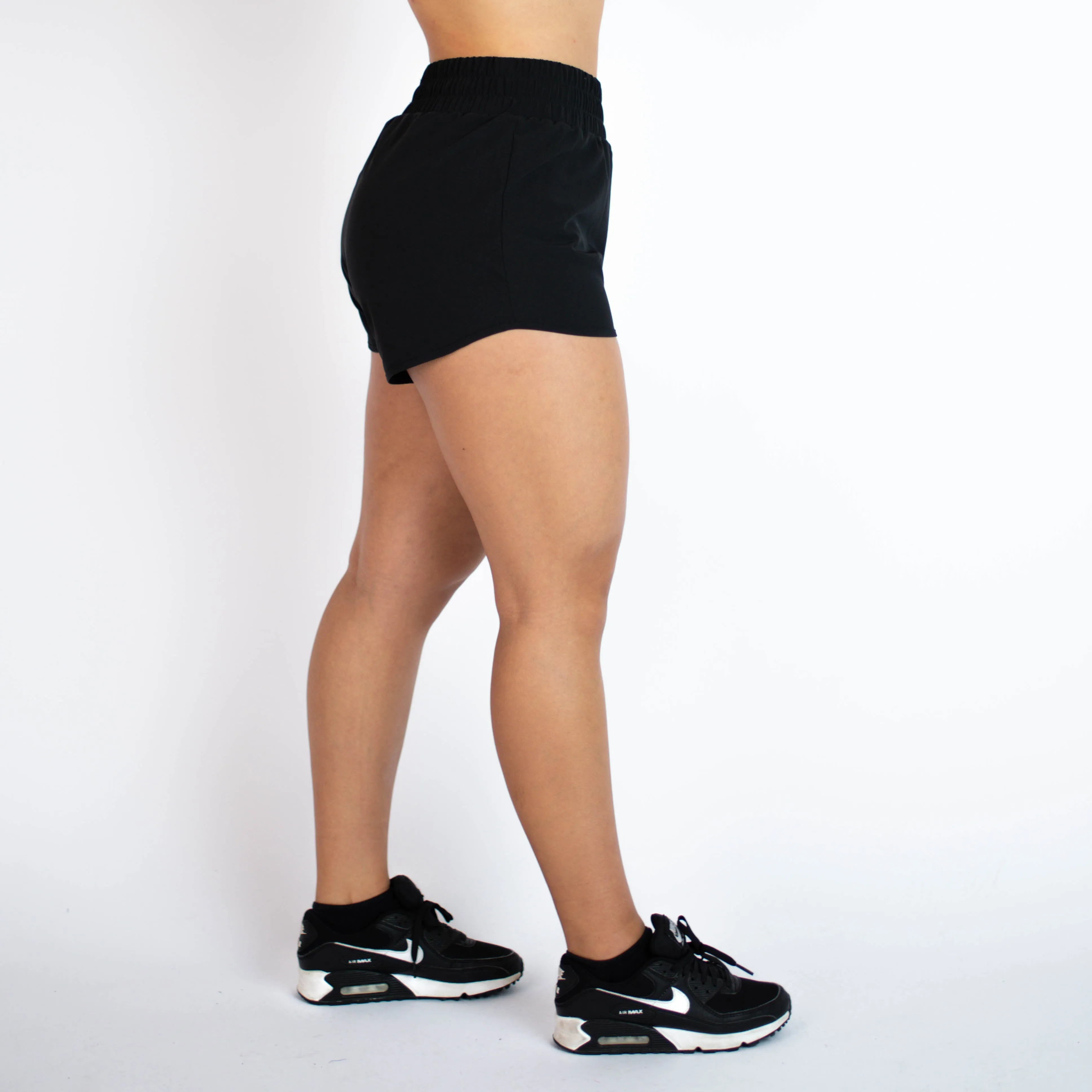 FLEO Keep Up High Rise Shorts - Black