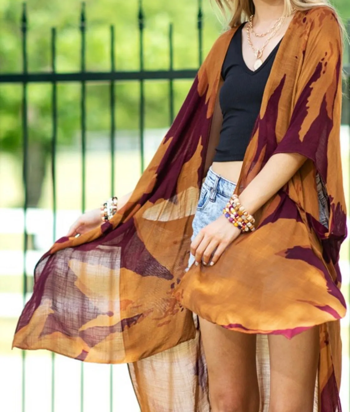 Flowing Batwing Kimono/Coverup