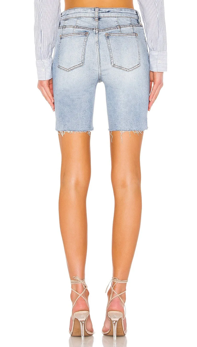 Free People Avery Bermuda Shorts Denim Blue