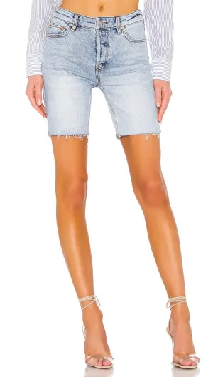 Free People Avery Bermuda Shorts Denim Blue