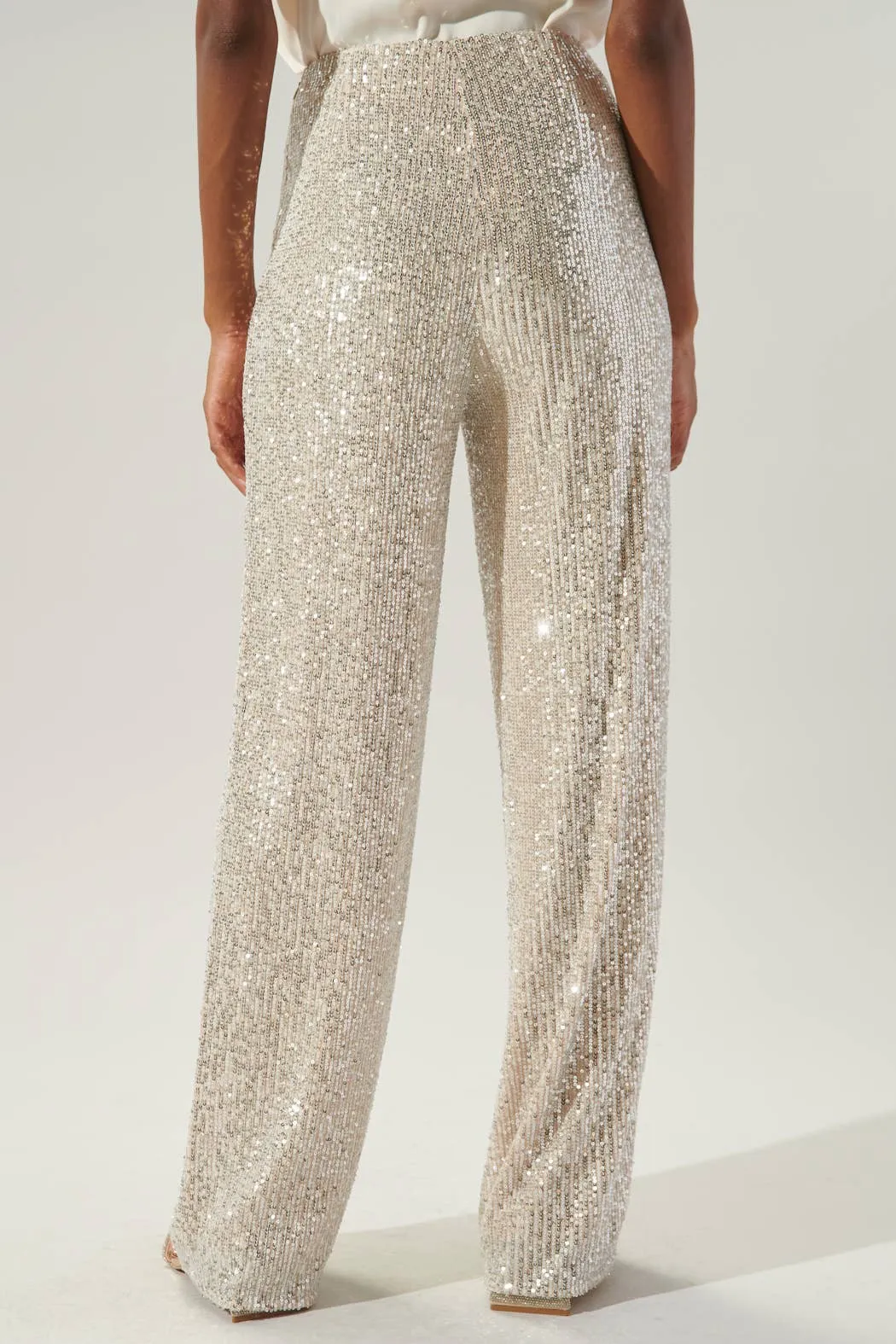 Friday Nights High Waisted Sequin Pants