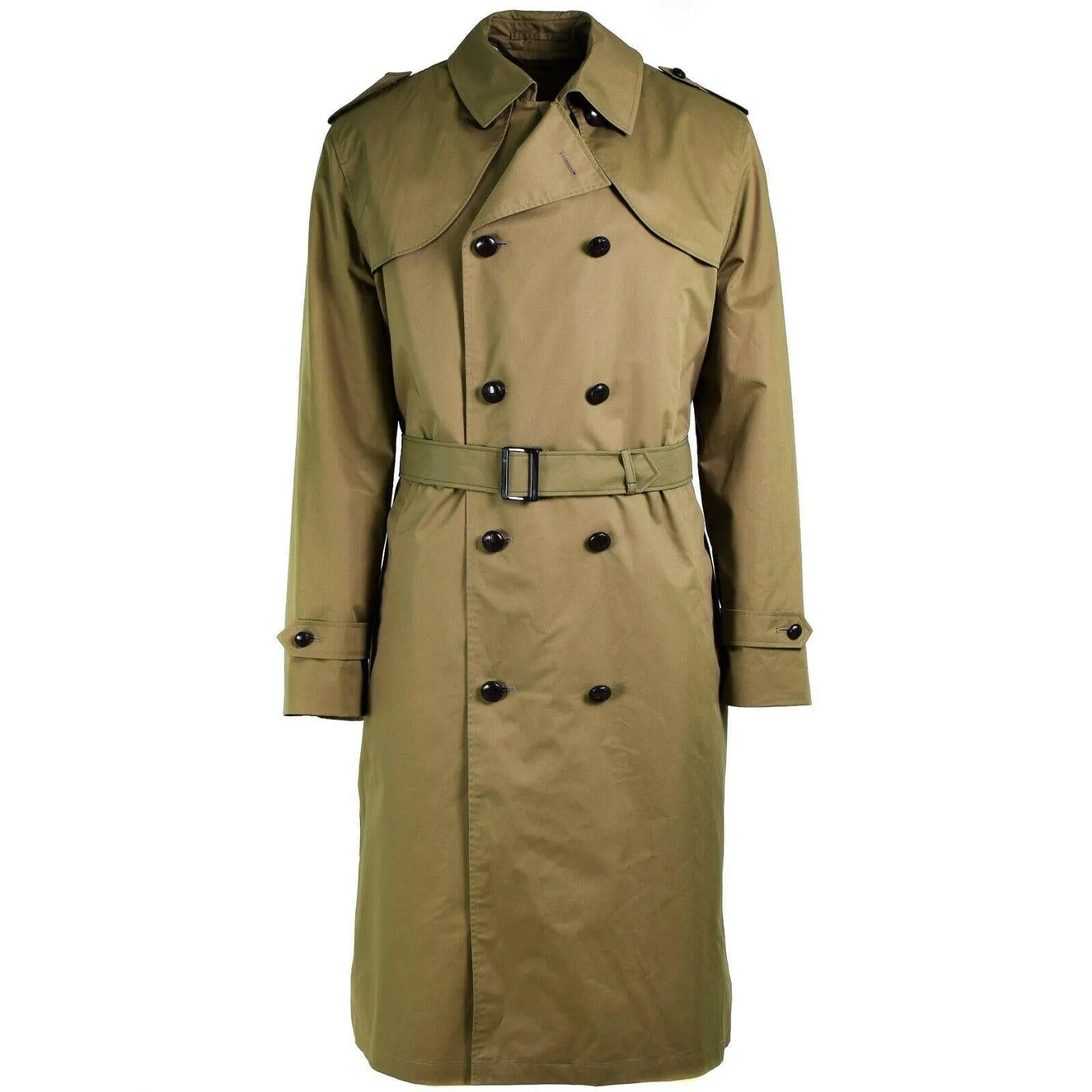 Genuine Dutch army Womens Coat Khaki long officer trench coat with lining NEW