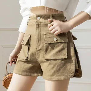 Glow Chic's Casual High Waist Denim Shorts