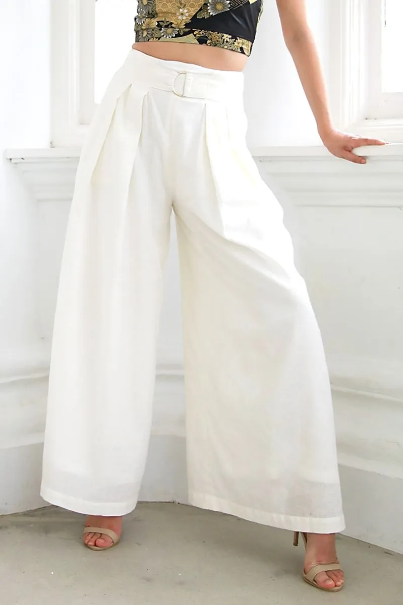 HAKAMA  - HIGH WAISTED PLEATED PANTS