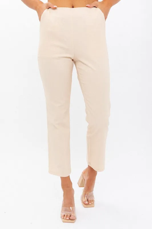 High-Waisted Crop Pants