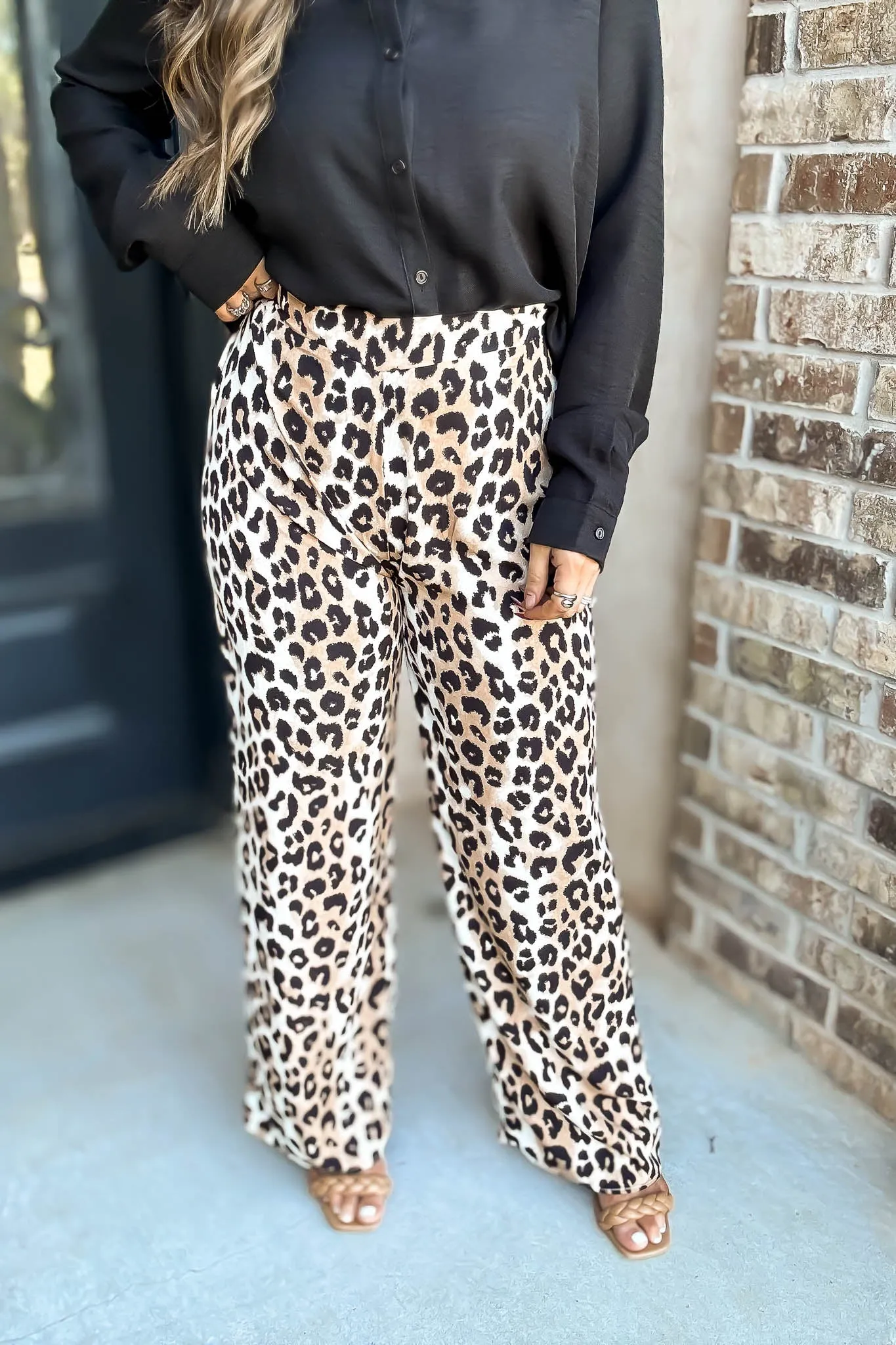 High Waisted Leopard Print Pants