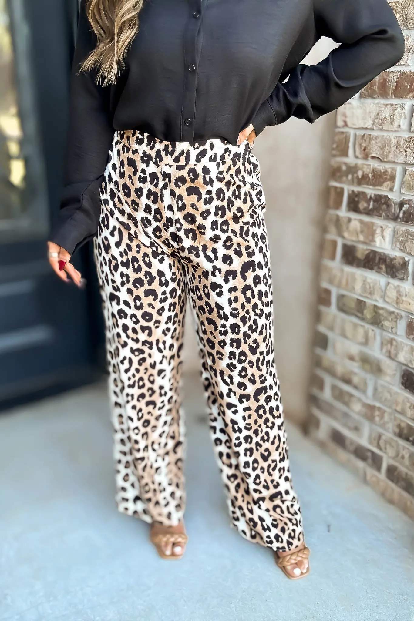 High Waisted Leopard Print Pants