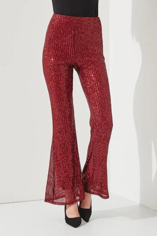 HIGHWAIST SEQUIN PANTS