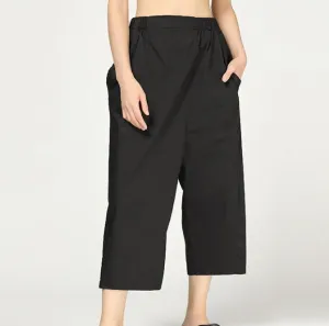 Irregular Black Summer Wide Legs Women Casual Harem Pants HD971317