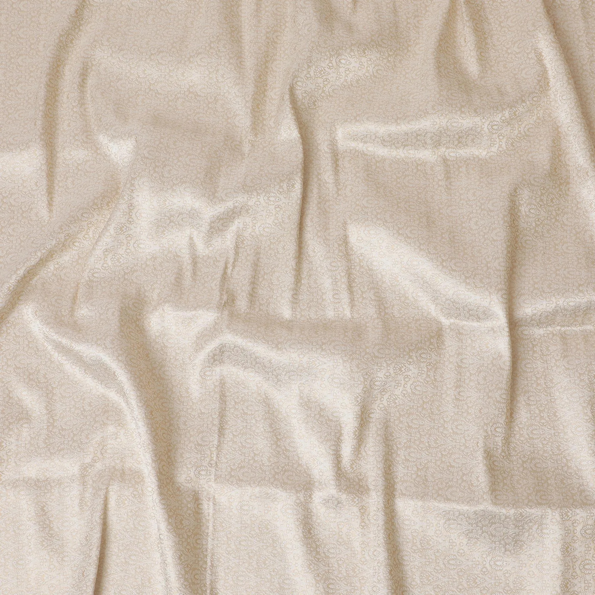 Ivory Elegance Brocade Fabric – Exquisite Weave with a Timeless Appeal-D19049