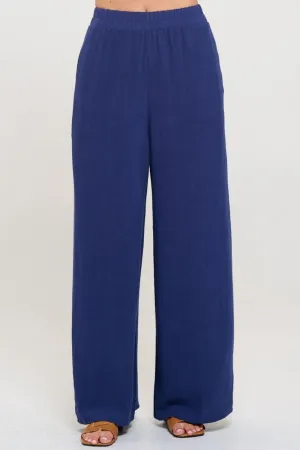 Linen Wide Leg Pants with Pockets