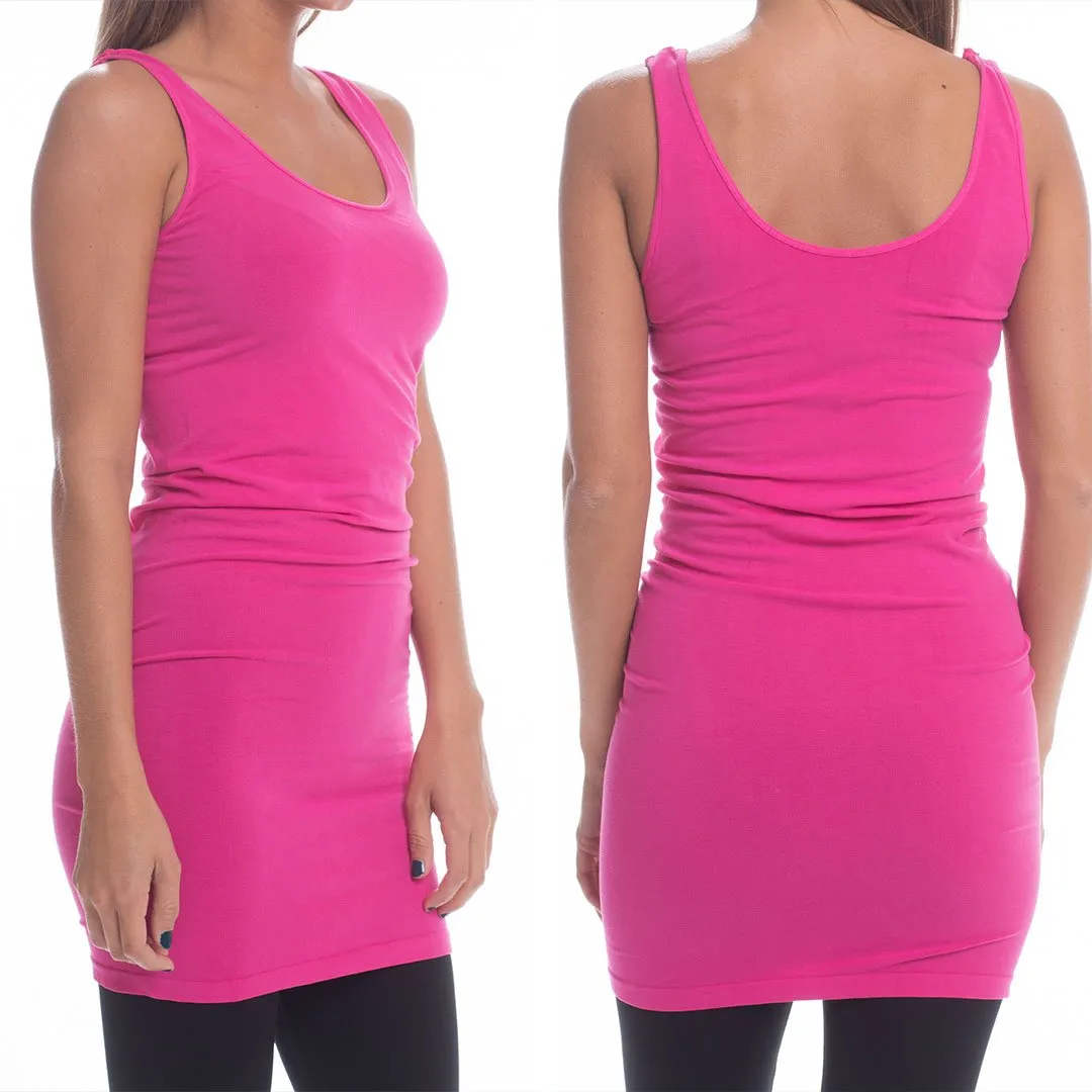 Long Layering Hot Pink Cami