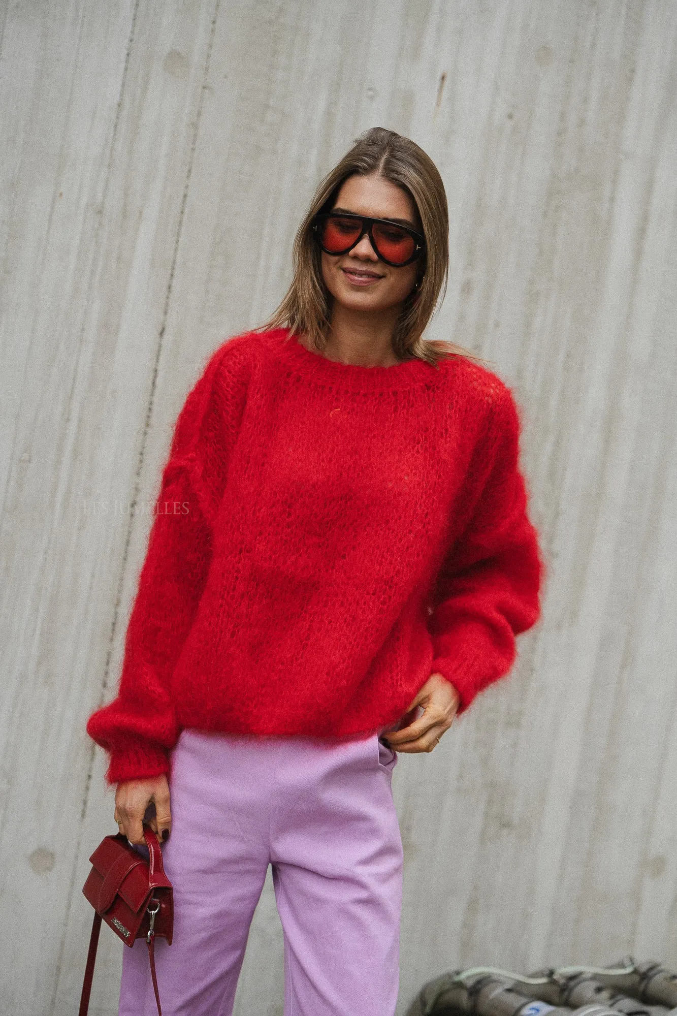 Madison mohair jumper red