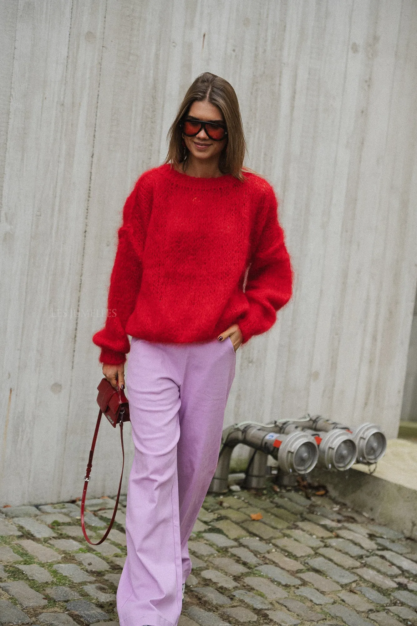 Madison mohair jumper red