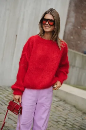 Madison mohair jumper red