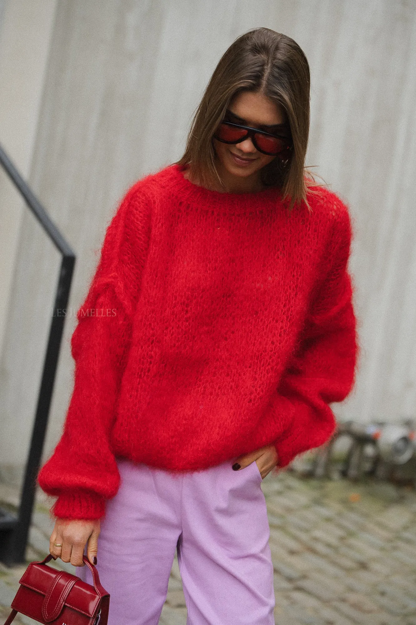 Madison mohair jumper red