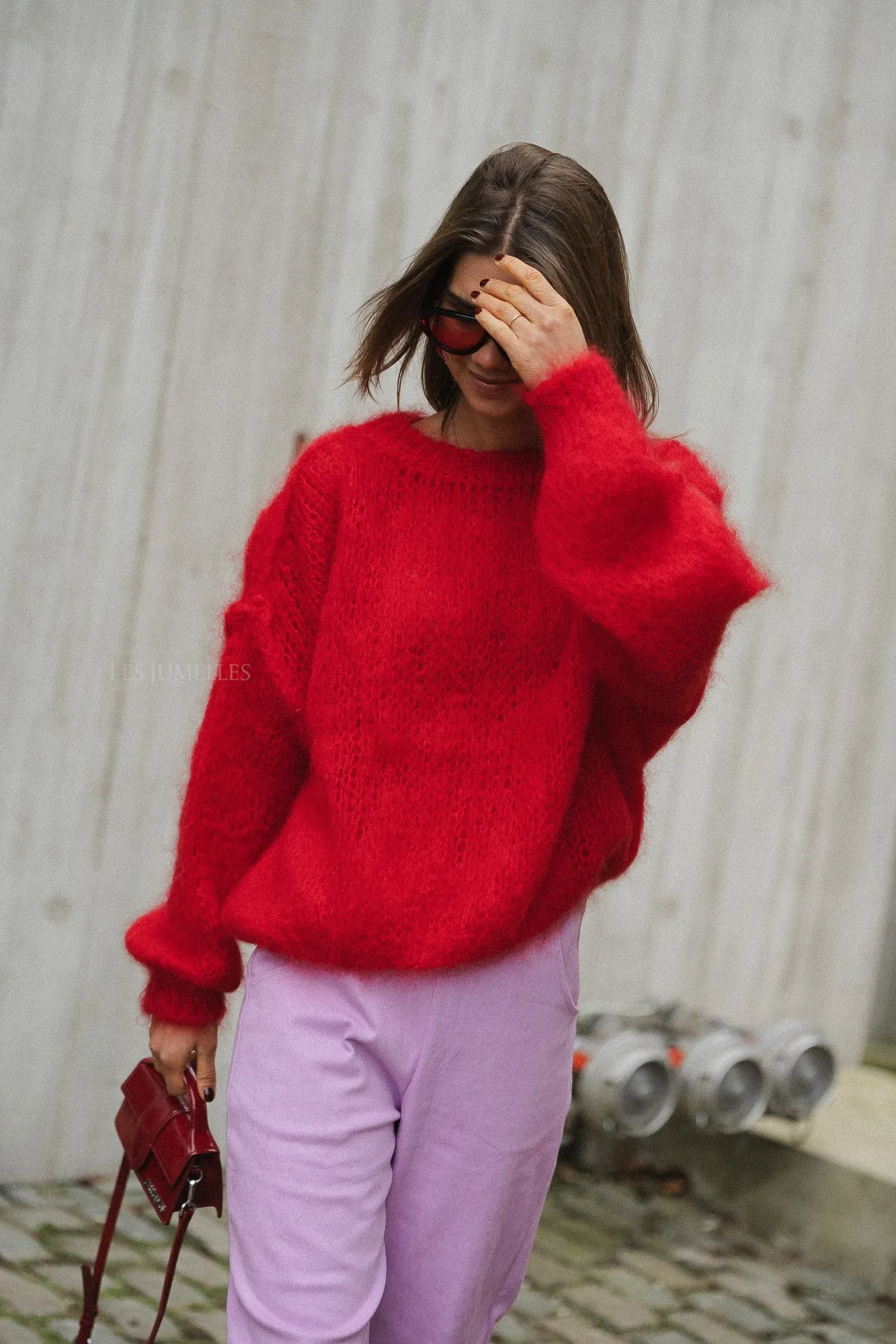 Madison mohair jumper red