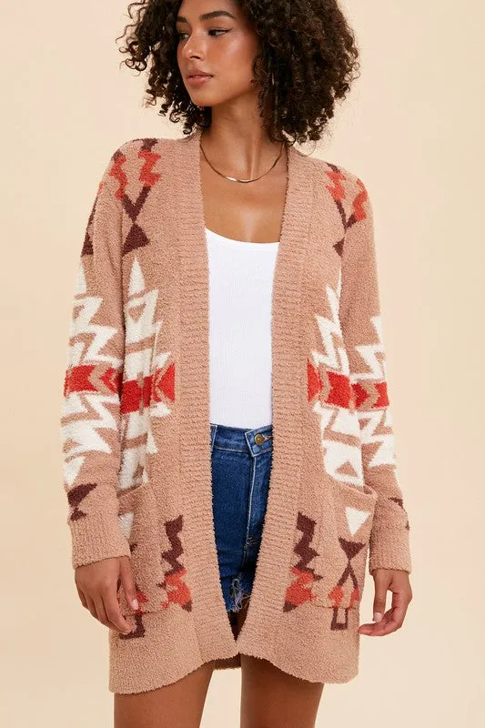 Maeve Patterned Knit Cardigan Sweater