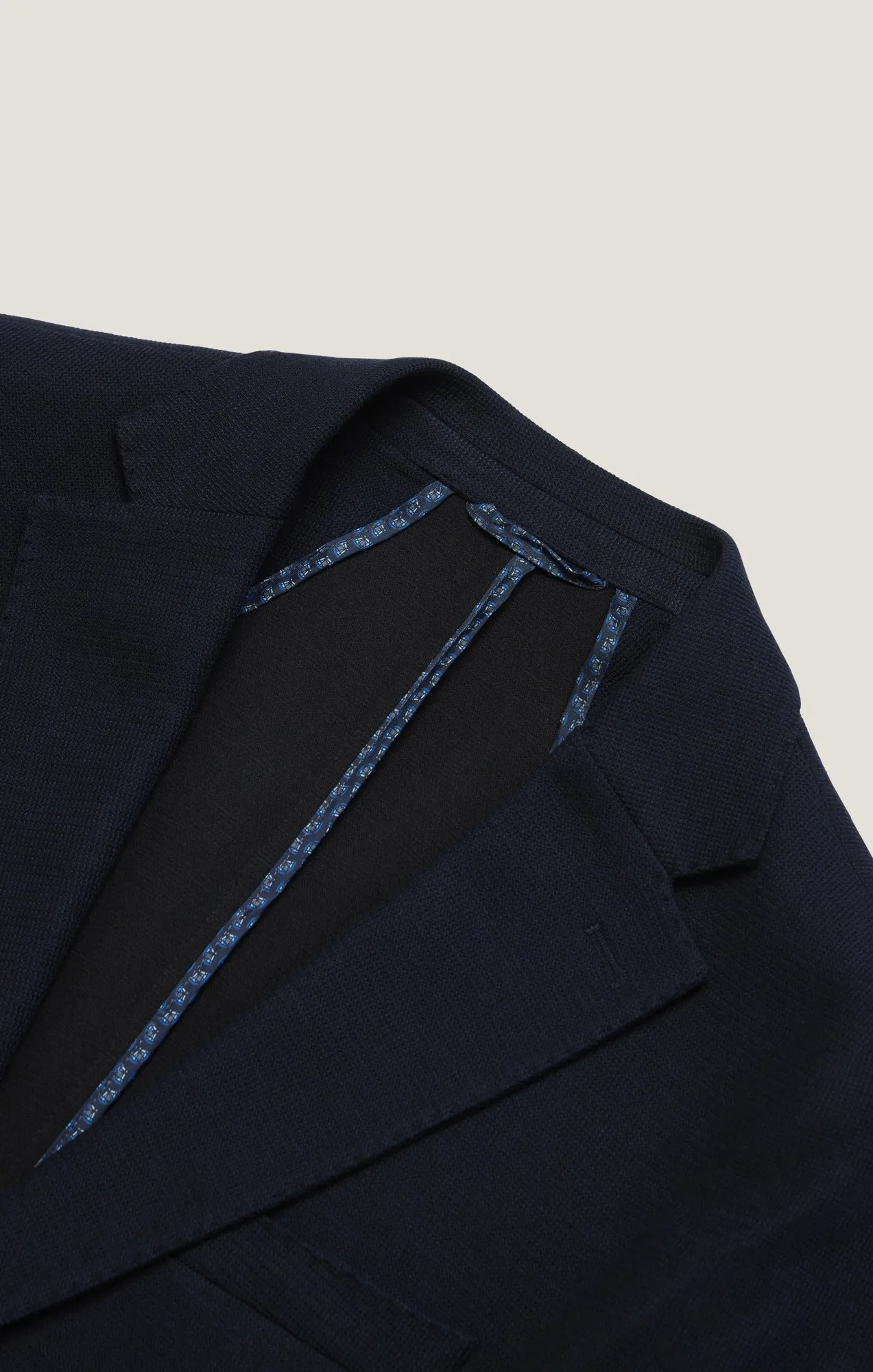 Matteo Smart Knit Blazer In Navy