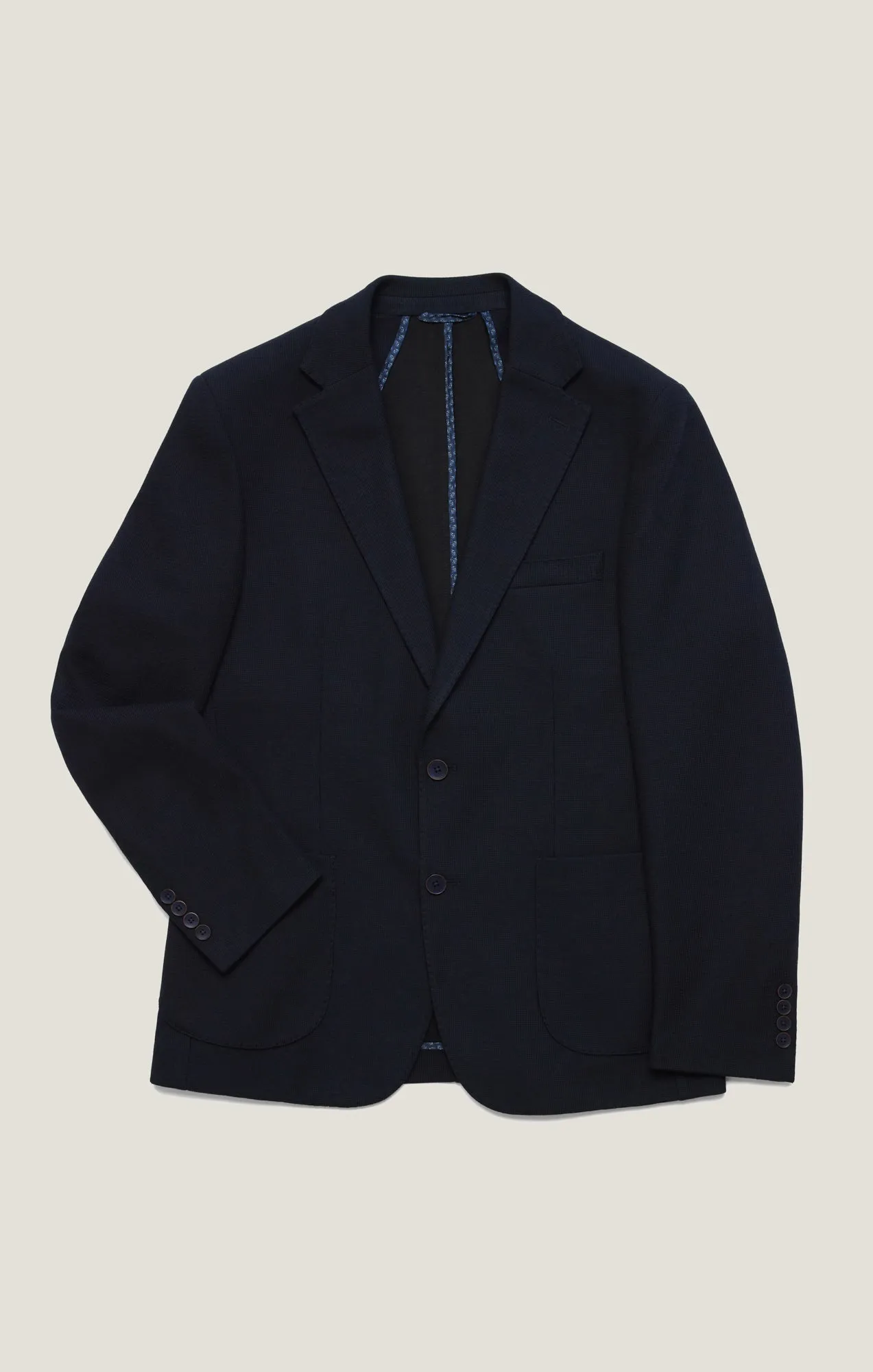 Matteo Smart Knit Blazer In Navy