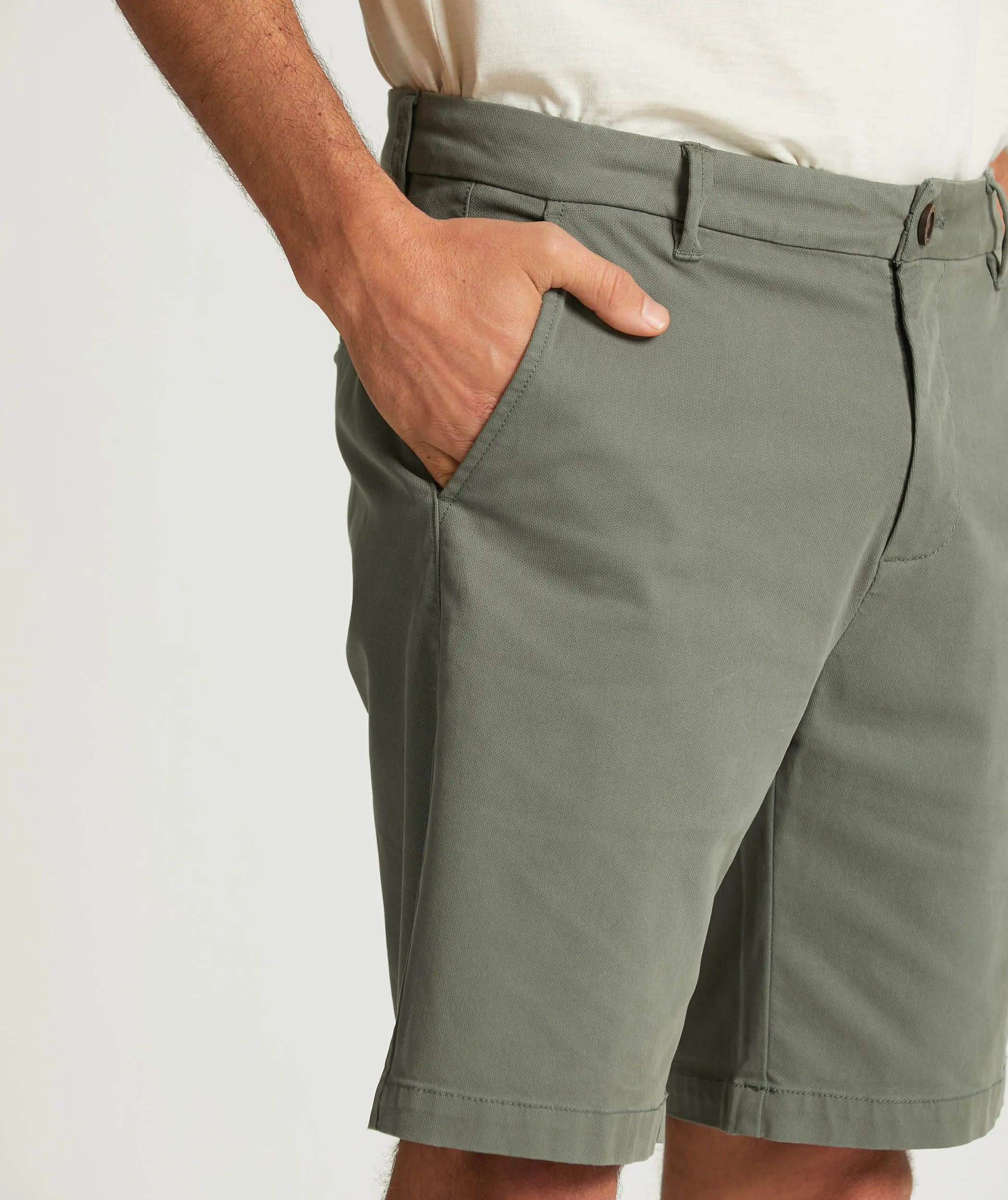 Mens Cotton Chino Shorts - Teal