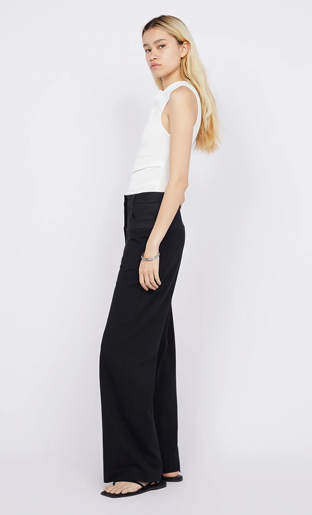 NINAH YOKE PANT - BLACK/INDIGO