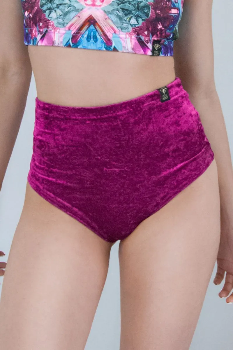 Pole Addict Scrunch Butt Basic High Waist Shorts - Velvet Fuchsia