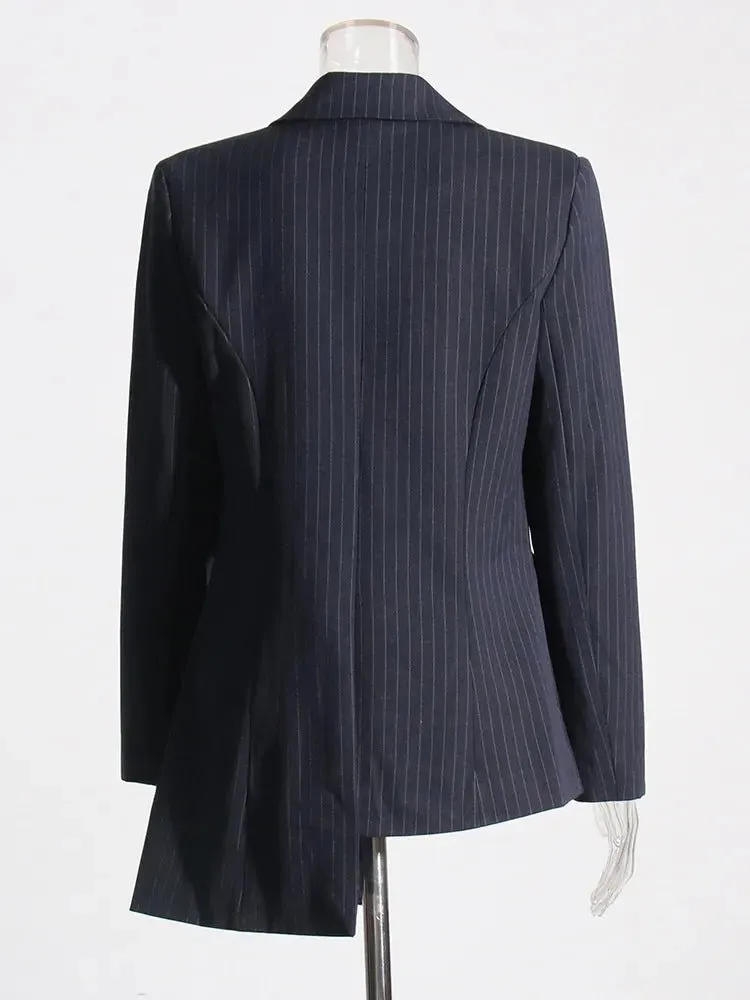 Pre Order:  Edgy Pinstripes Contrast Blazer