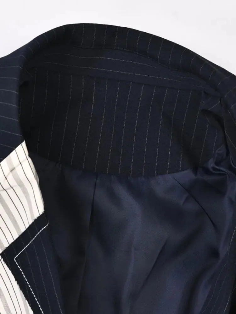 Pre Order:  Edgy Pinstripes Contrast Blazer