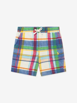 Ralph Lauren Boys Cotton Fleece Checked Shorts