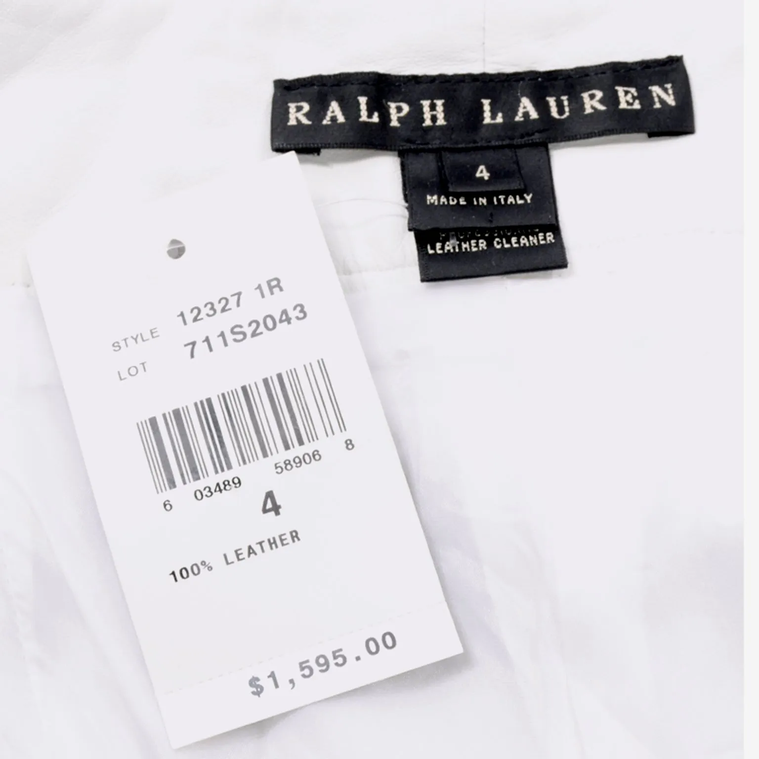 Ralph Lauren Nautical White Leather Pants w/ Original Tag